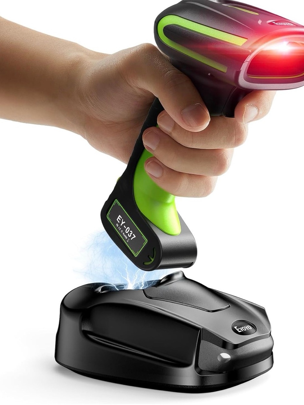 Eyoyo Wireless 2D QR Code Industrial Barcode Scanner IP65 USB Hands-Free Reader